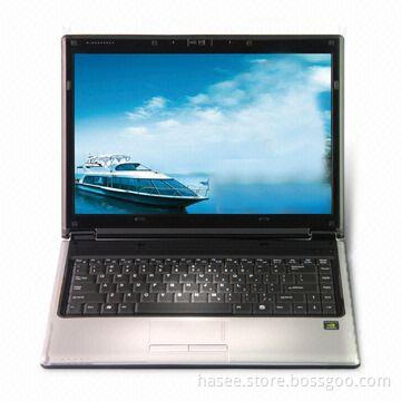 Laptop with Intel Pentium Dual Core T4300 2.1G and 14.1-inch WXGA LCD, 2GB Memory Capacity